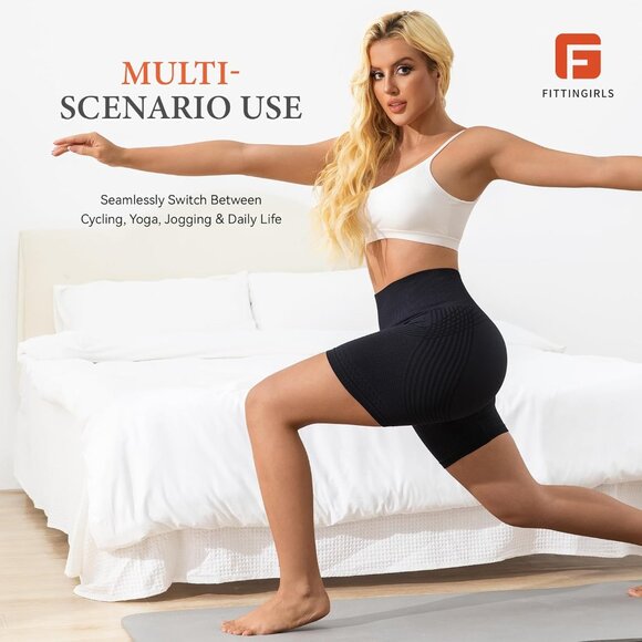 ⚡Women’s Scrunch Butt Lifting Shorts High Waist Seamless Tummy Control Workout - Picture 4 of 6